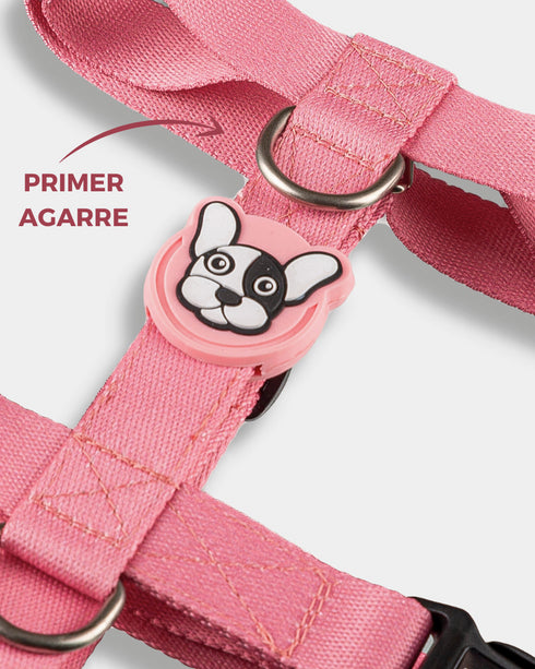 Pretal Doble Agarre Rosa
